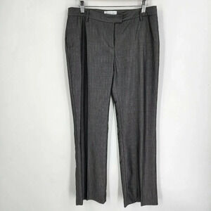 Paul & Joe Women's Wool Blend Striped Straight Leg Trouser Pants Gray Size 40